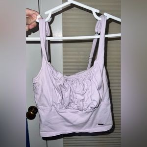 lavender ruched top